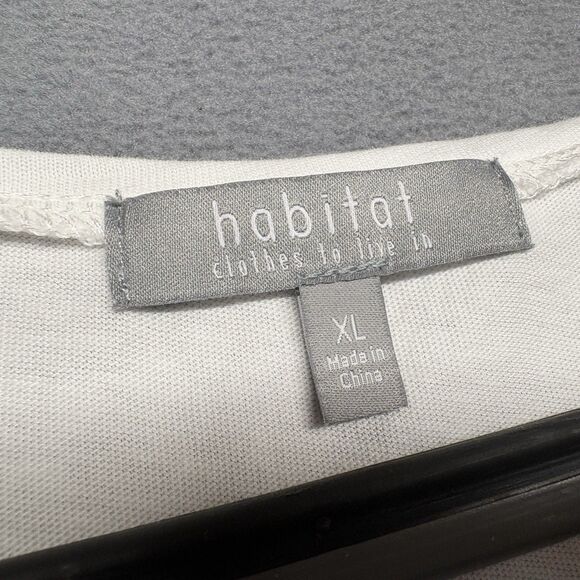 Habitat Size XL White 100% Cotton Sleeveless Tunic Tank Swing Top - Picture 4 of 7